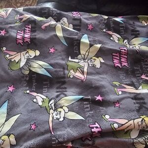Tinker Bell Print Gray Scrub Top Size 2x